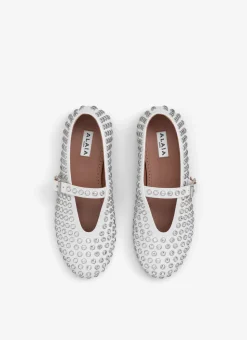 Strass Lambskin Ballet Flats