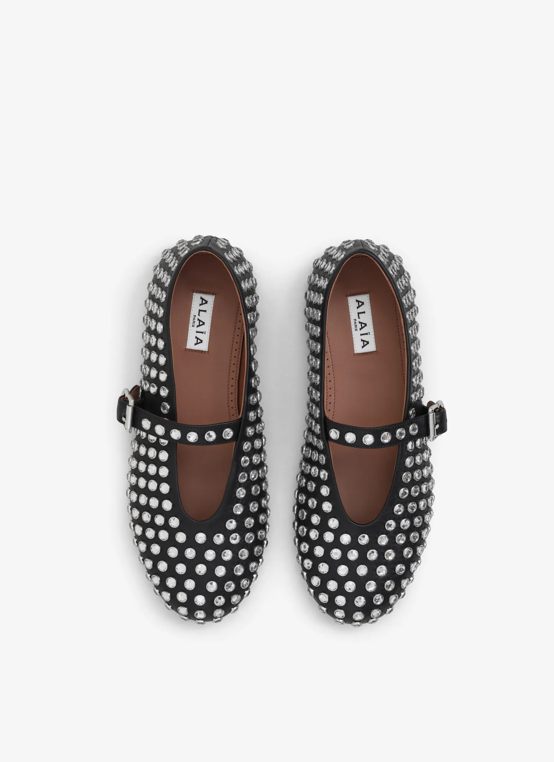 Strass Lambskin Ballet Flats