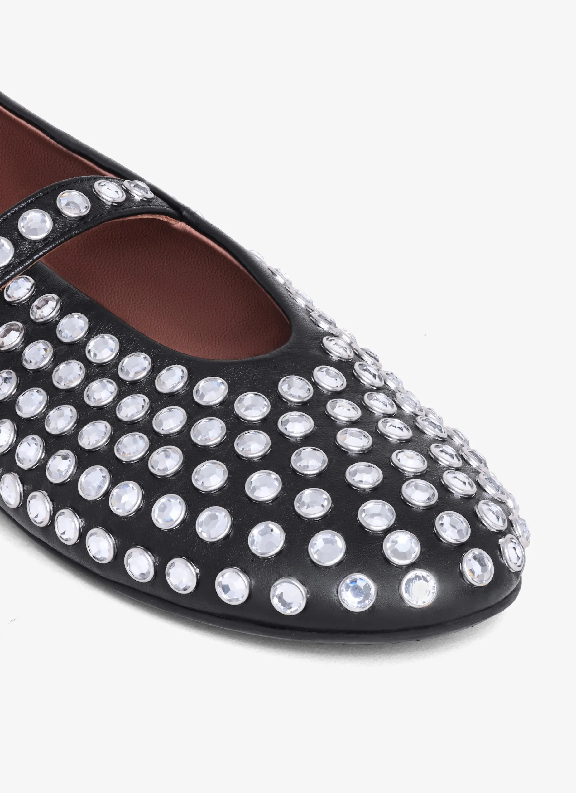 Strass Lambskin Ballet Flats