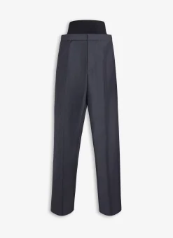 TAILORED TROUSERS WITH KNIT BAND
