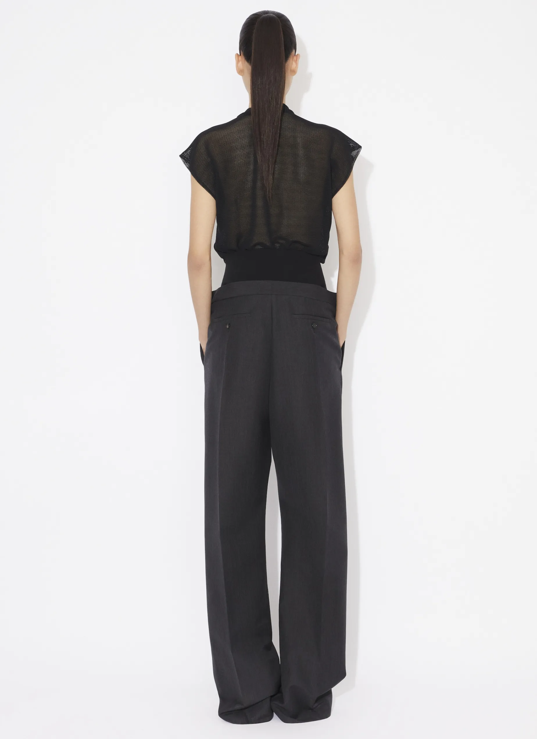 TAILORED TROUSERS WITH KNIT BAND