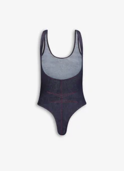 TANK BODY IN STRETCH DENIM