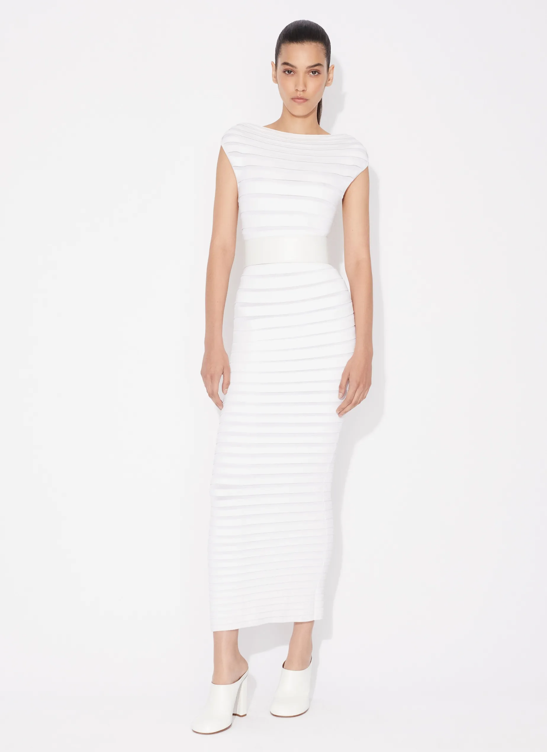 TUBE SHEER MIDI DRESS