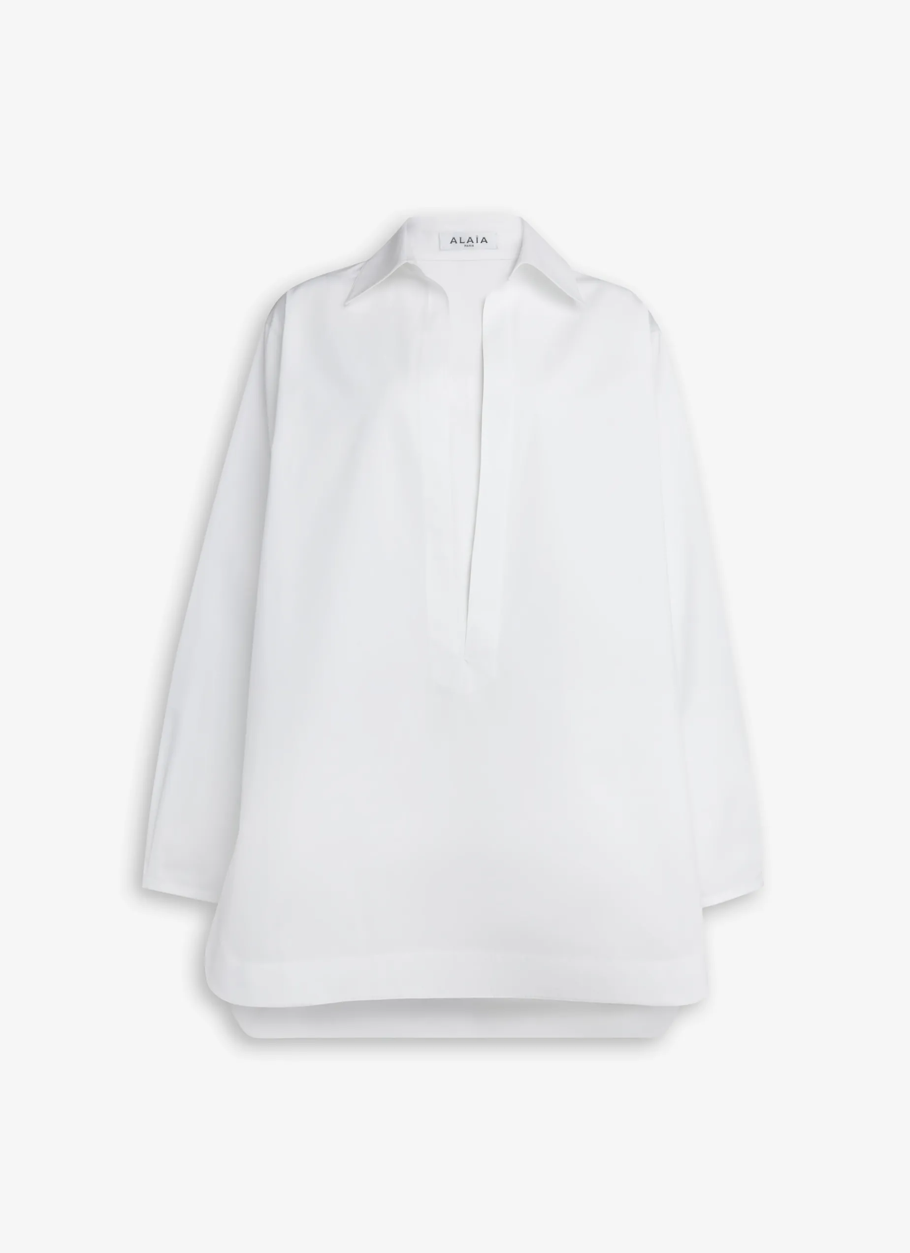 TUNIC SHIRT DRESS IN COTTON POPLIN