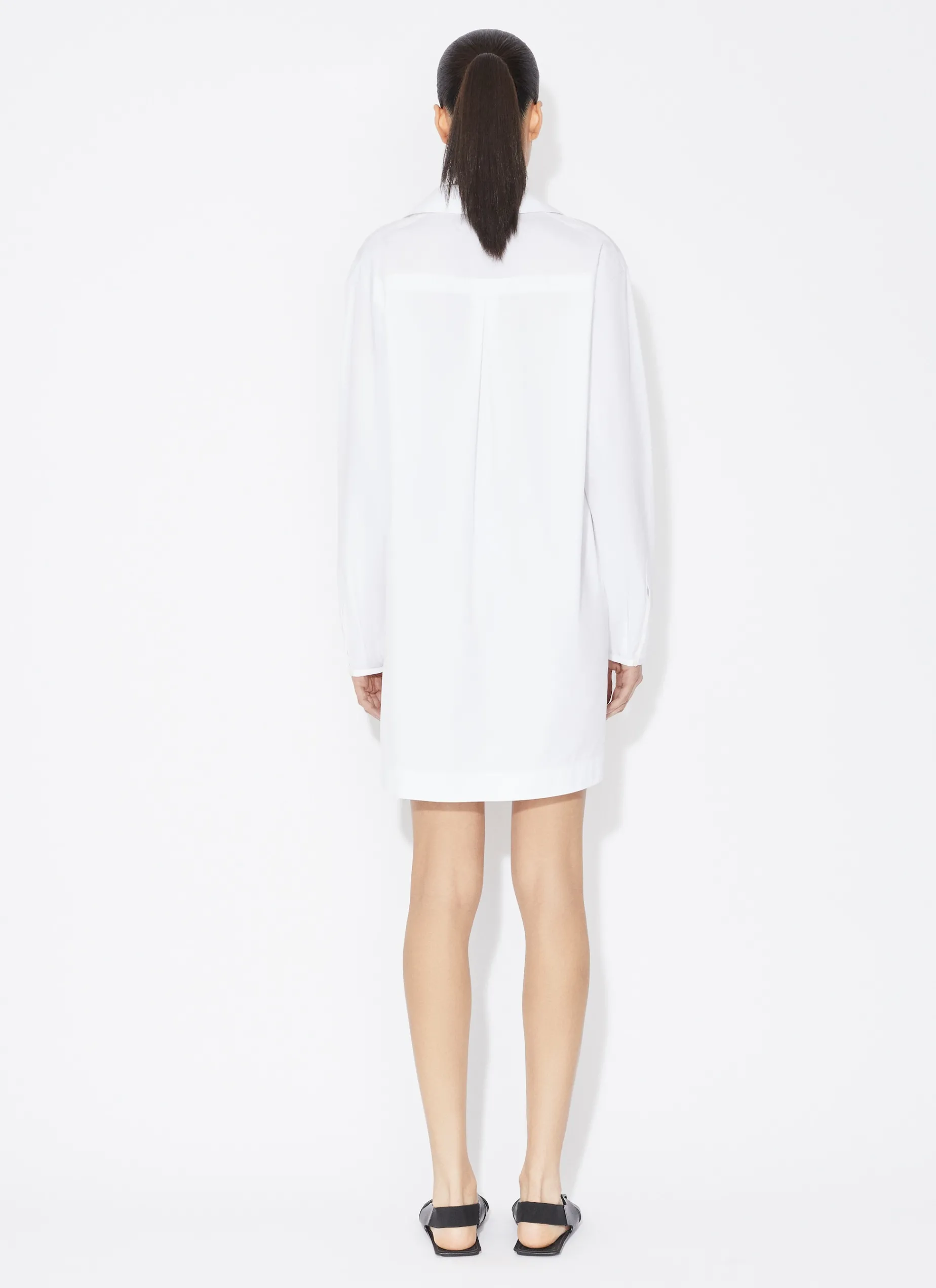 TUNIC SHIRT DRESS IN COTTON POPLIN